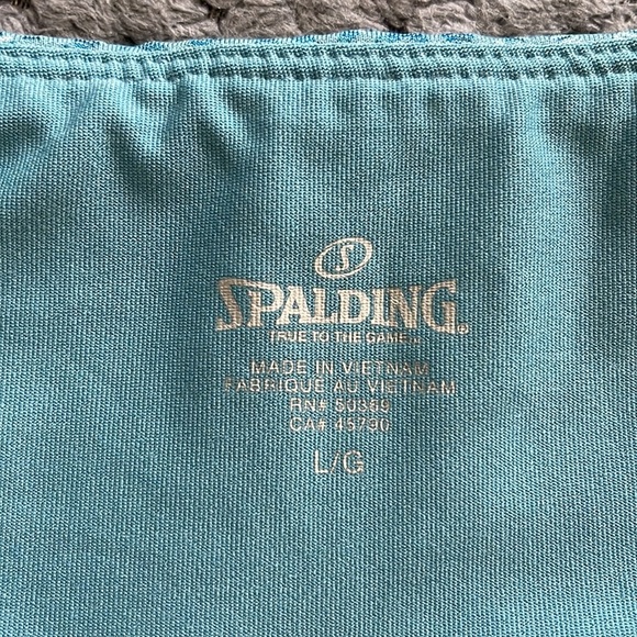 Spalding Yoga Band Cropped Leggings Size Large EUC #7474 - Picture 2 of 2